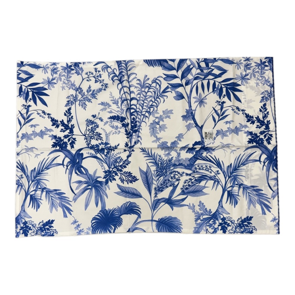 Le Jacquard Francais Jardin D'Eden Standard Pillowcase Blue Indigo 22x33 NWT